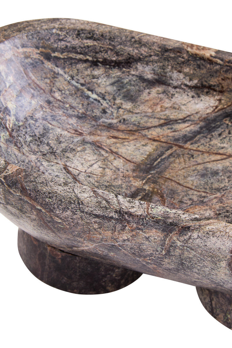 Fazio Forest Green Marble Pedestal Bowl