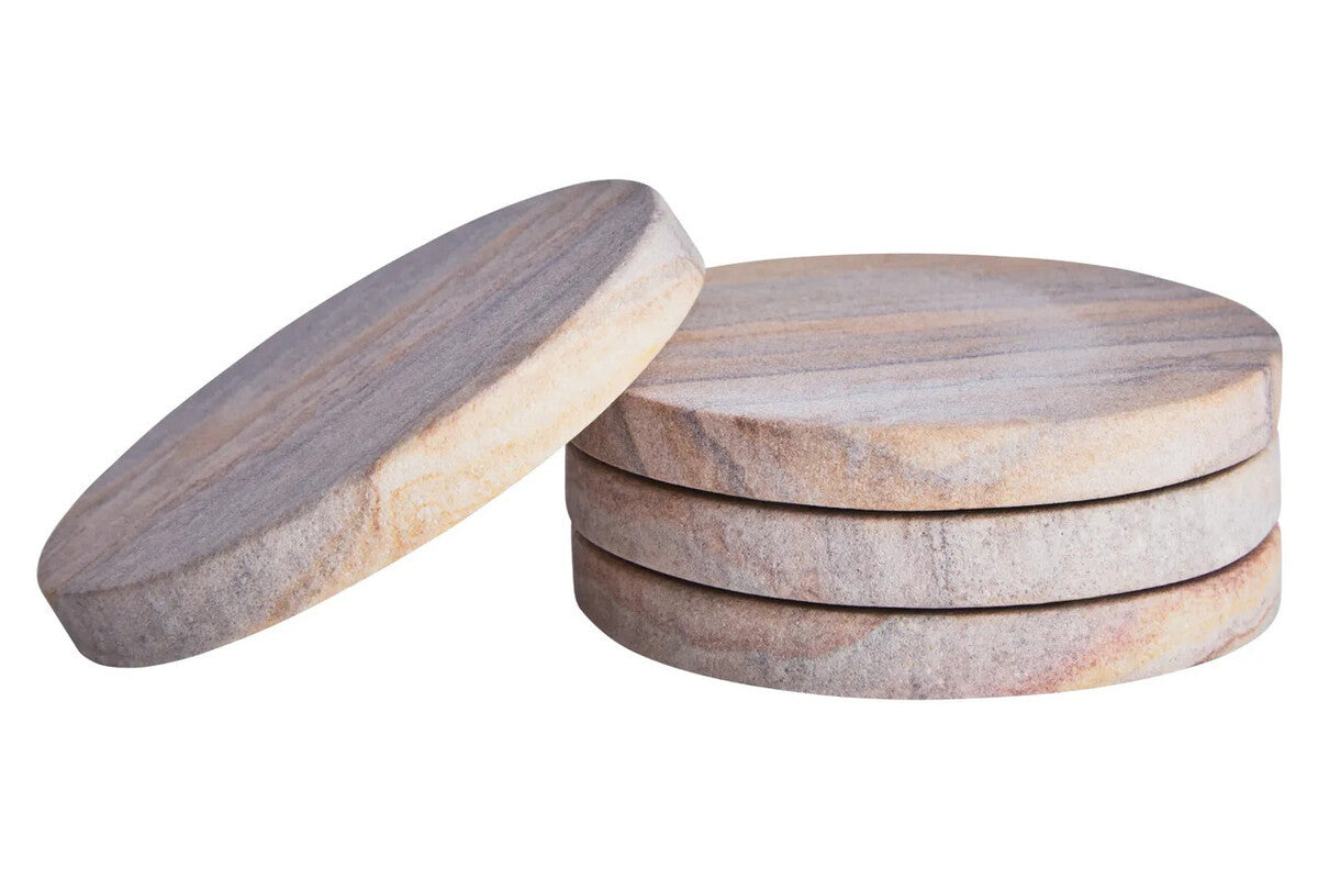 Pietra Set of Four Rainbow Sandstone Coasters
