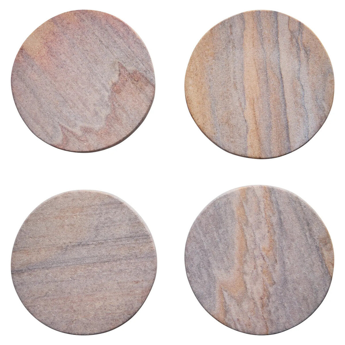Pietra Set of Four Rainbow Sandstone Coasters