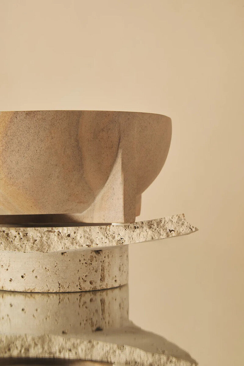 Pietra Rainbow Sandstone Pedestal Bowl