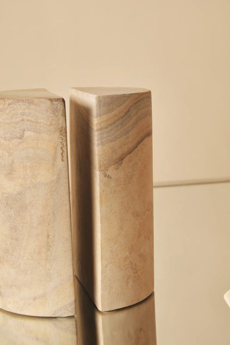 Pietra Set of Two Rainbow Sandstone Bookends