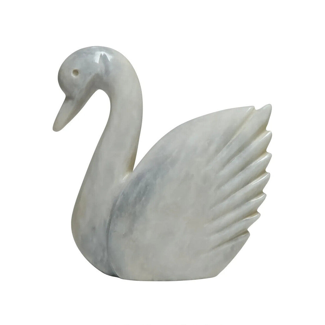 Zoro White Marble Decorative Swan