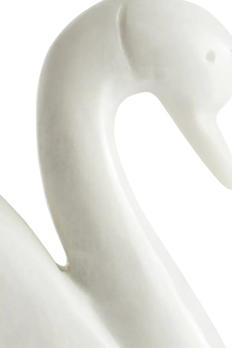 Zoro White Marble Decorative Swan