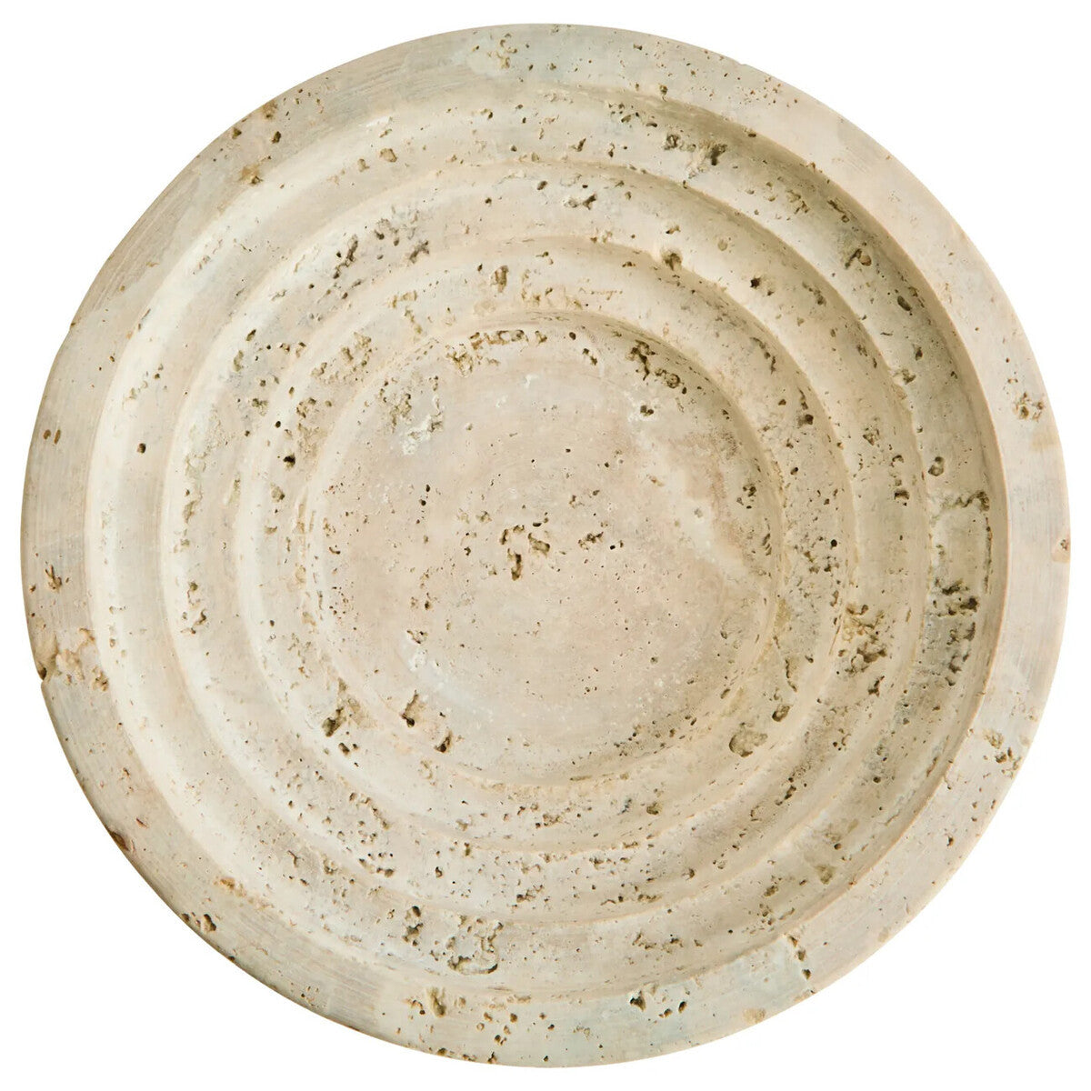 Tibor Travertine Round Tapered Bowl
