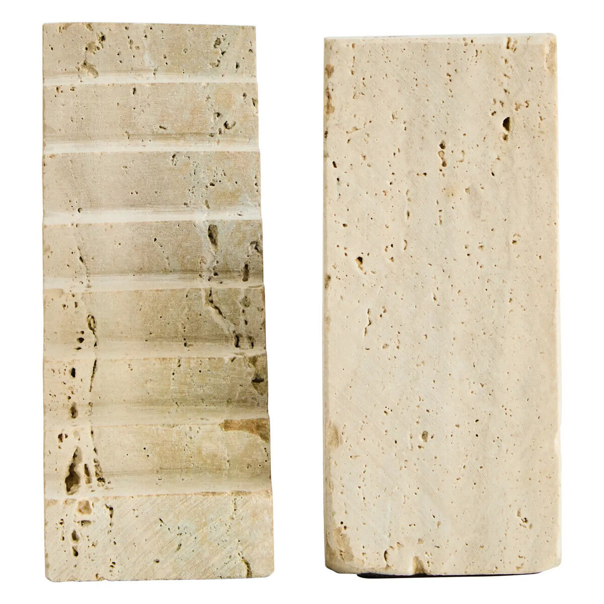 Tibor Travertine Set of Two Stair Design Bookends