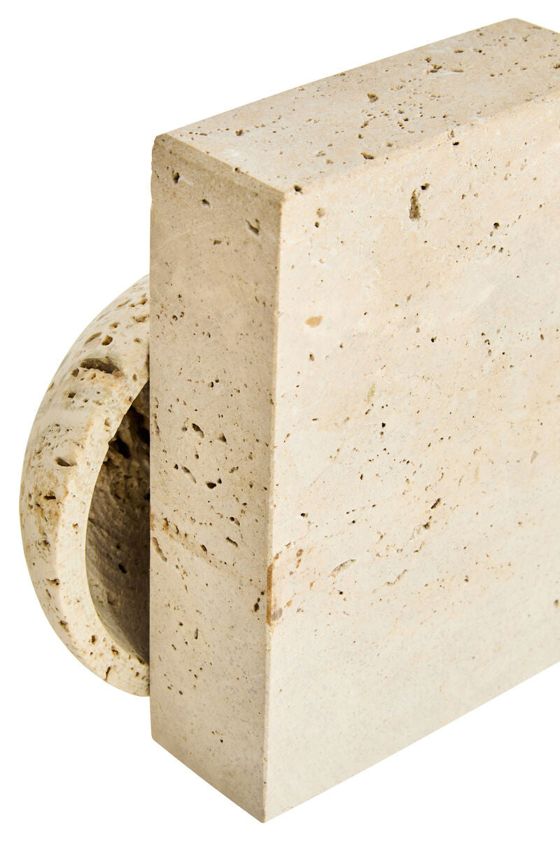 Tibor Travertine Set of Two Spherical Bookends