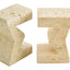 Tibor Travertine Set of Two Sigma Bookends