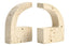 Tibor Travertine Set of Two Comma Bookends