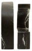 Zoro Black and White Marble Set of Two Comma Bookends