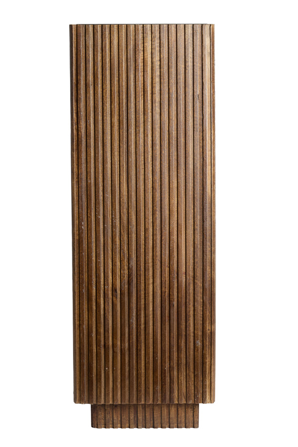 Pillar 35x35x100 cm GATURA wood dark brown+glass brown
