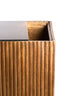 Pillar 35x35x100 cm GATURA wood dark brown+glass brown