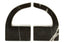 Zoro Black and White Marble Set of Two Comma Bookends