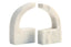 Zoro White Marble Set of Two Comma Bookends