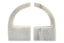 Zoro White Marble Set of Two Comma Bookends
