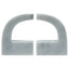 Zoro White Marble Set of Two Comma Bookends