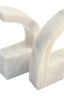 Zoro White Marble Set of Two Comma Bookends