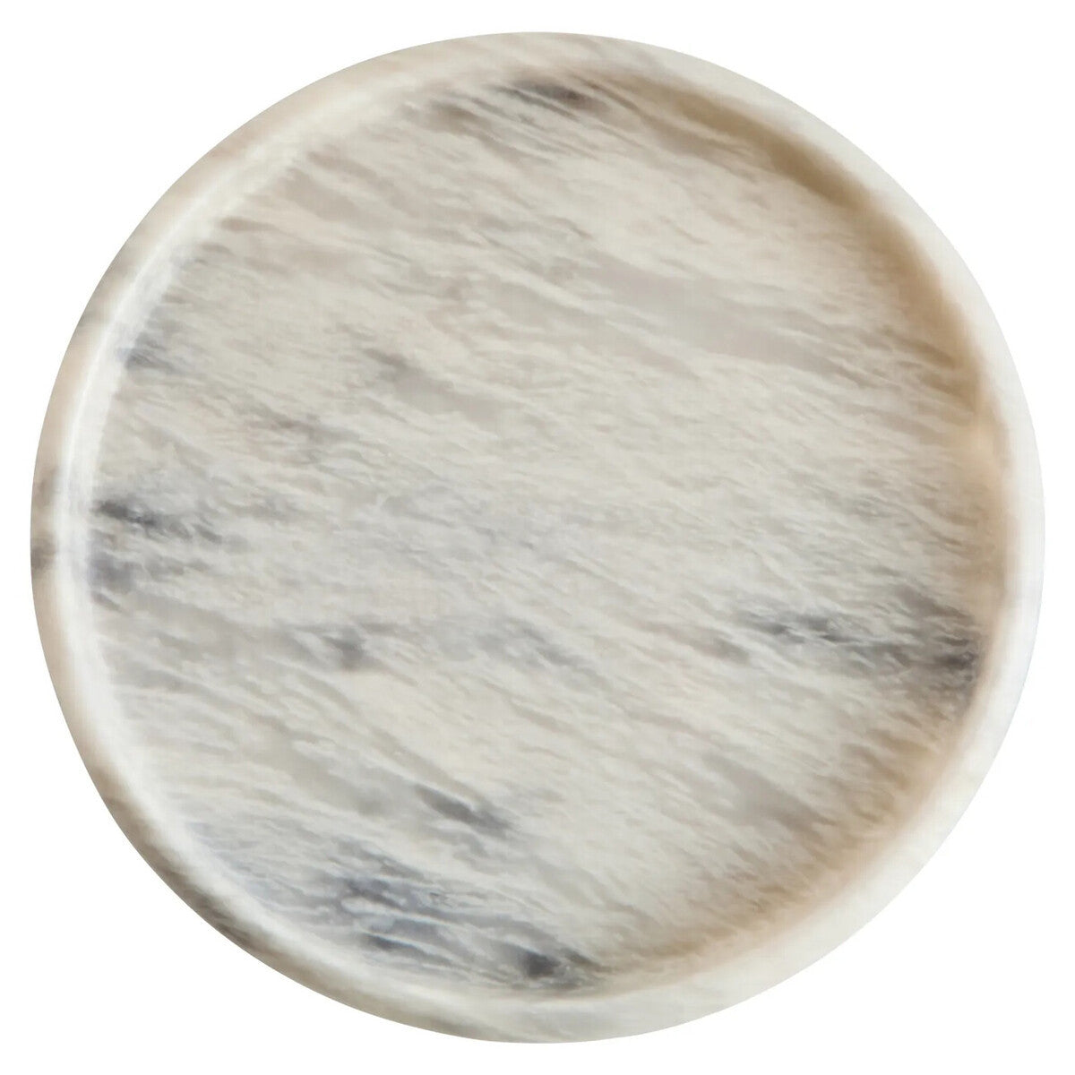Zoro White Marble Round Tray