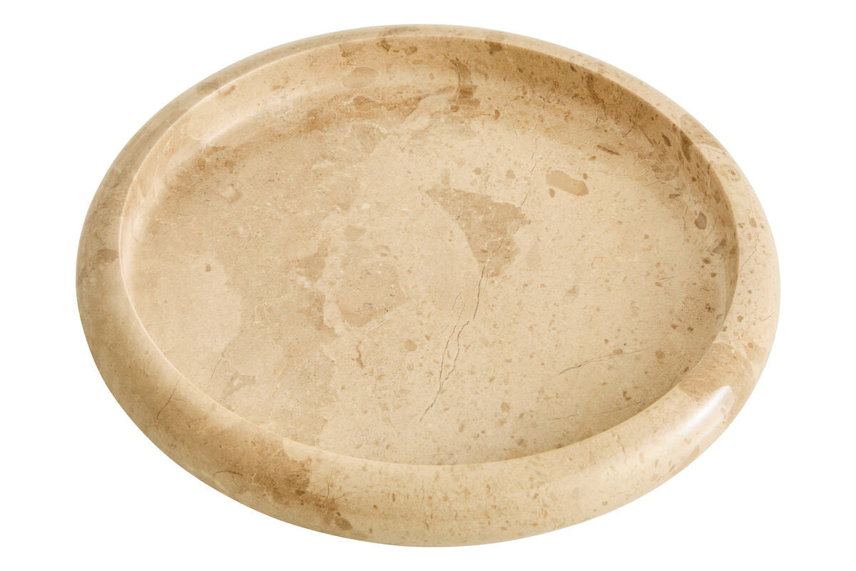 Zoro Cream Marble Round Tray