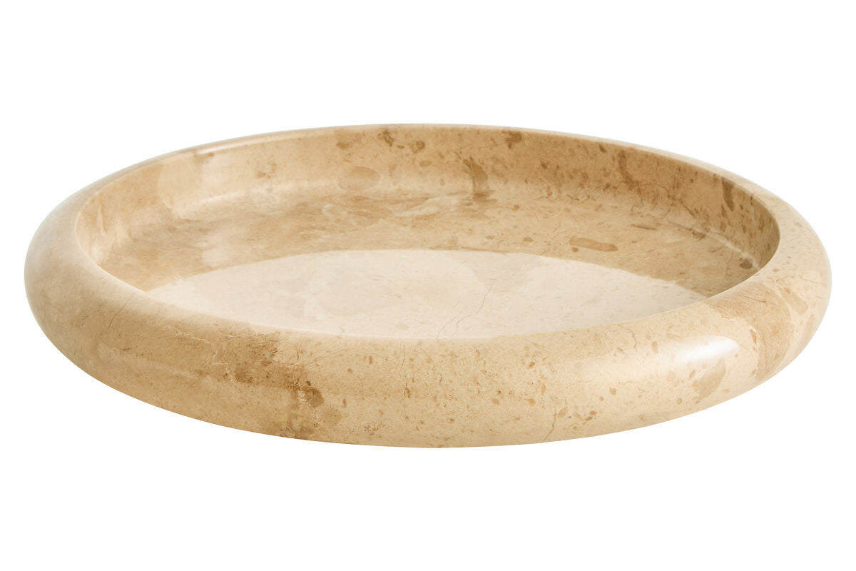Zoro Cream Marble Round Tray