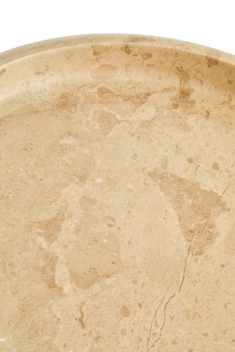 Zoro Cream Marble Round Tray