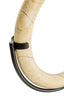 Zoro Cream Marble Ring Sculpture on Metal Stand