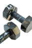 Zoro Set of Two Decorative Black and White Marble Dumbbells