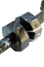 Zoro Set of Two Decorative Black and White Marble Dumbbells