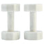 Zoro Set of Two Decorative White Marble Dumbbells