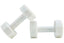 Zoro Set of Two Decorative White Marble Dumbbells