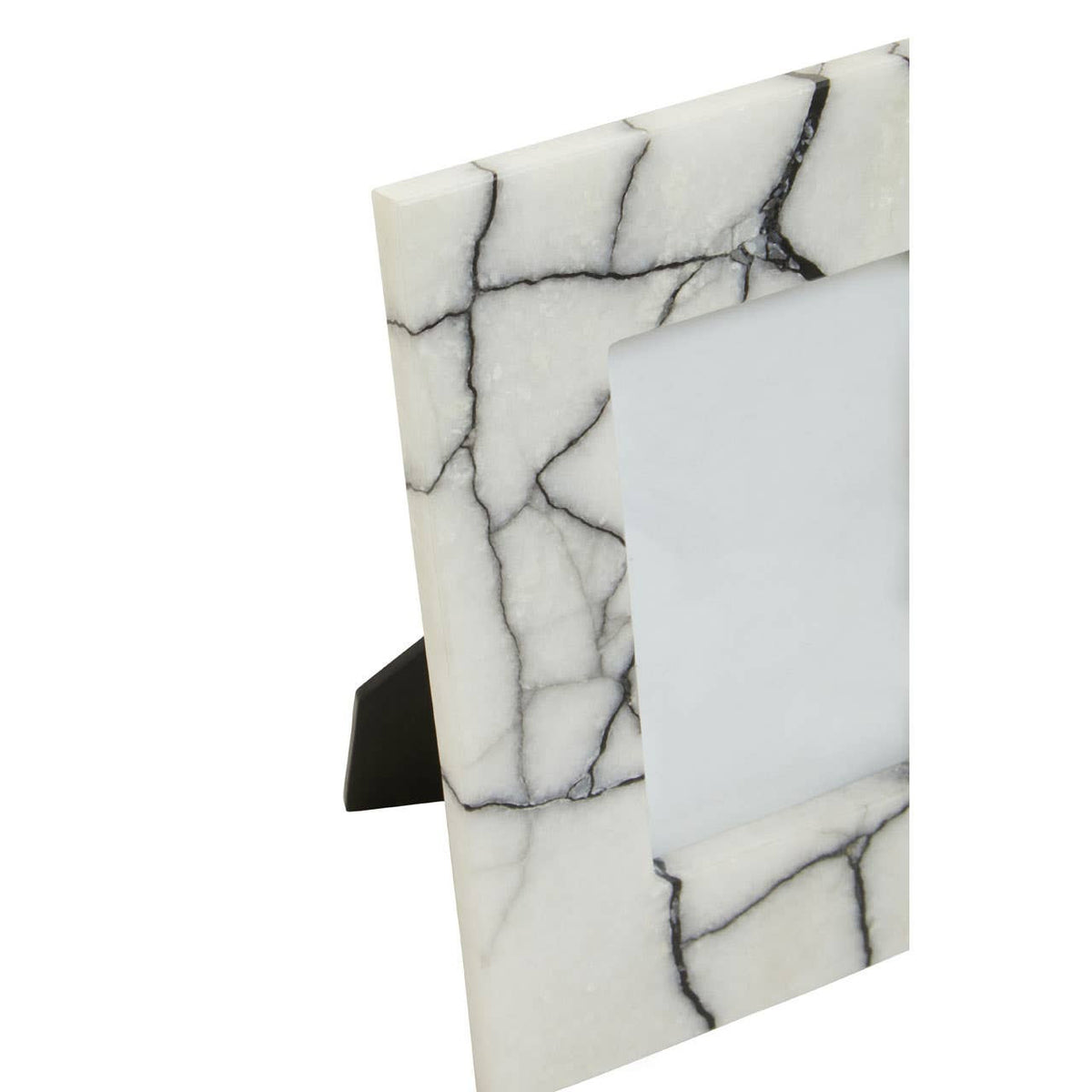 Marmara White and Black Marble 4In X 6In Small Photo Frame