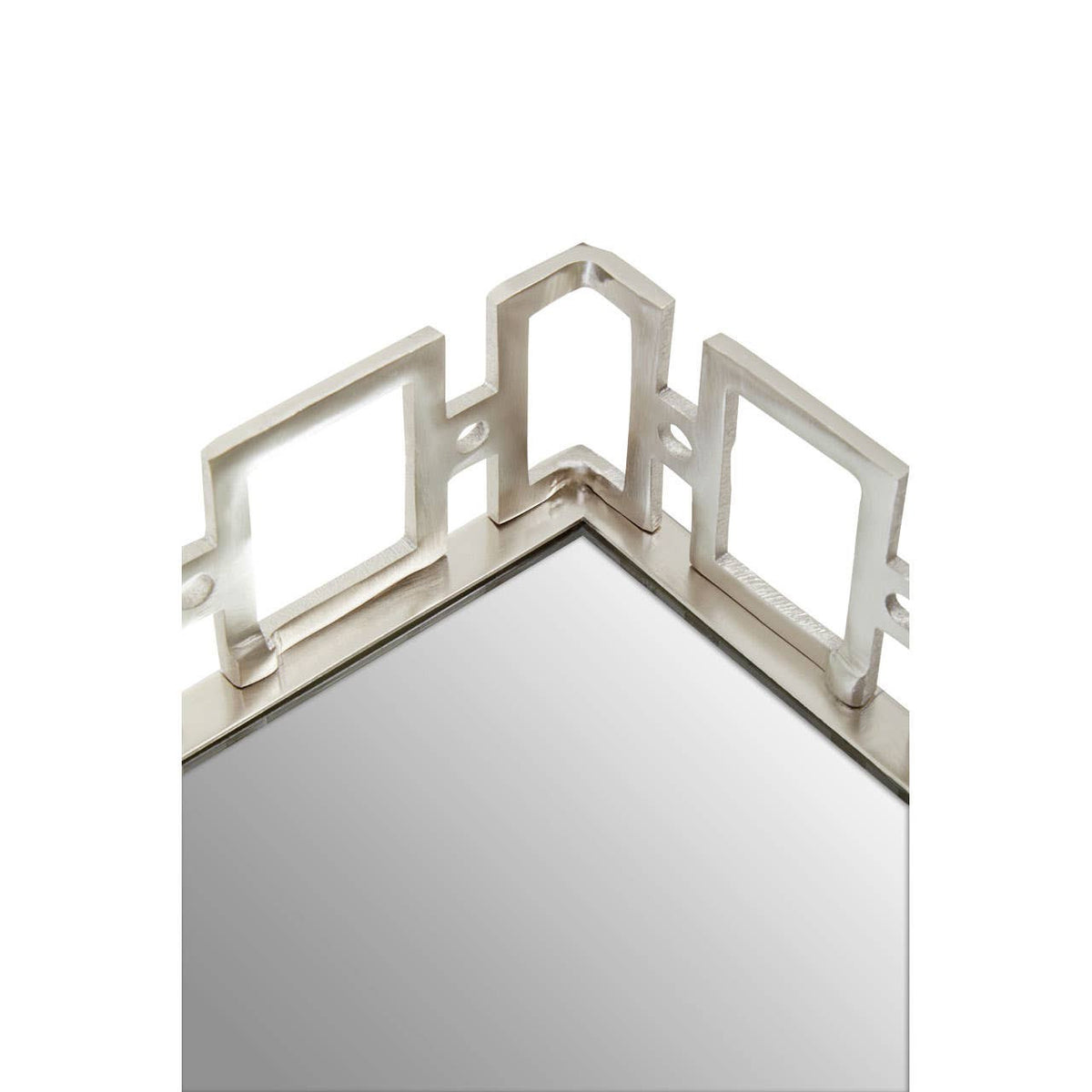 Rhoda Rectangle Nickel Finish Mirror Tray