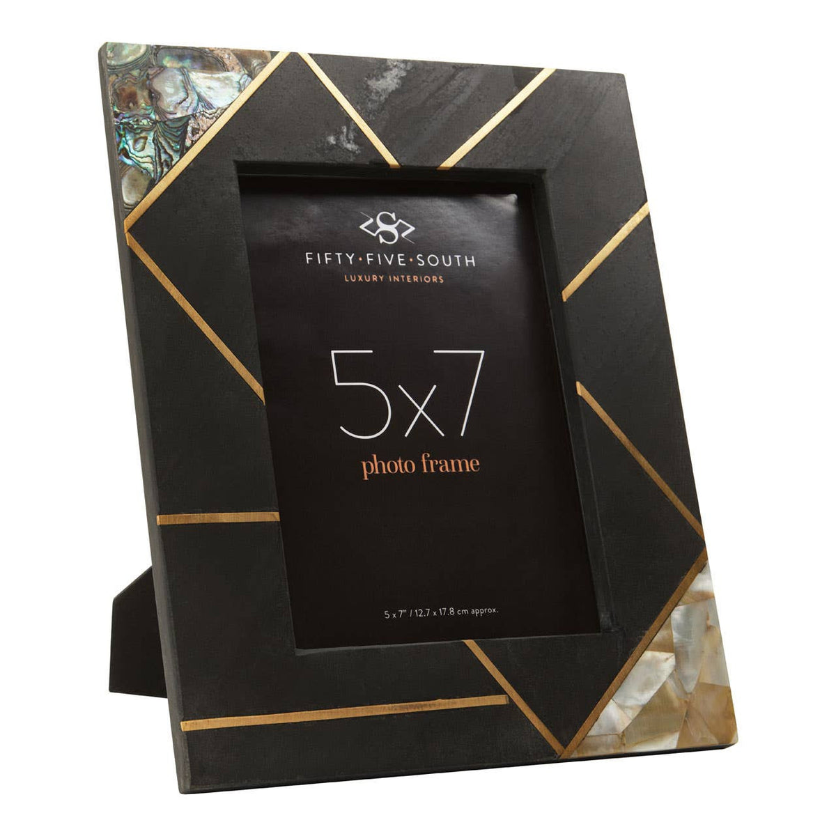 Oriana 5In X 7In Mother of Pearl and Gold Inlay Large Photo Frame