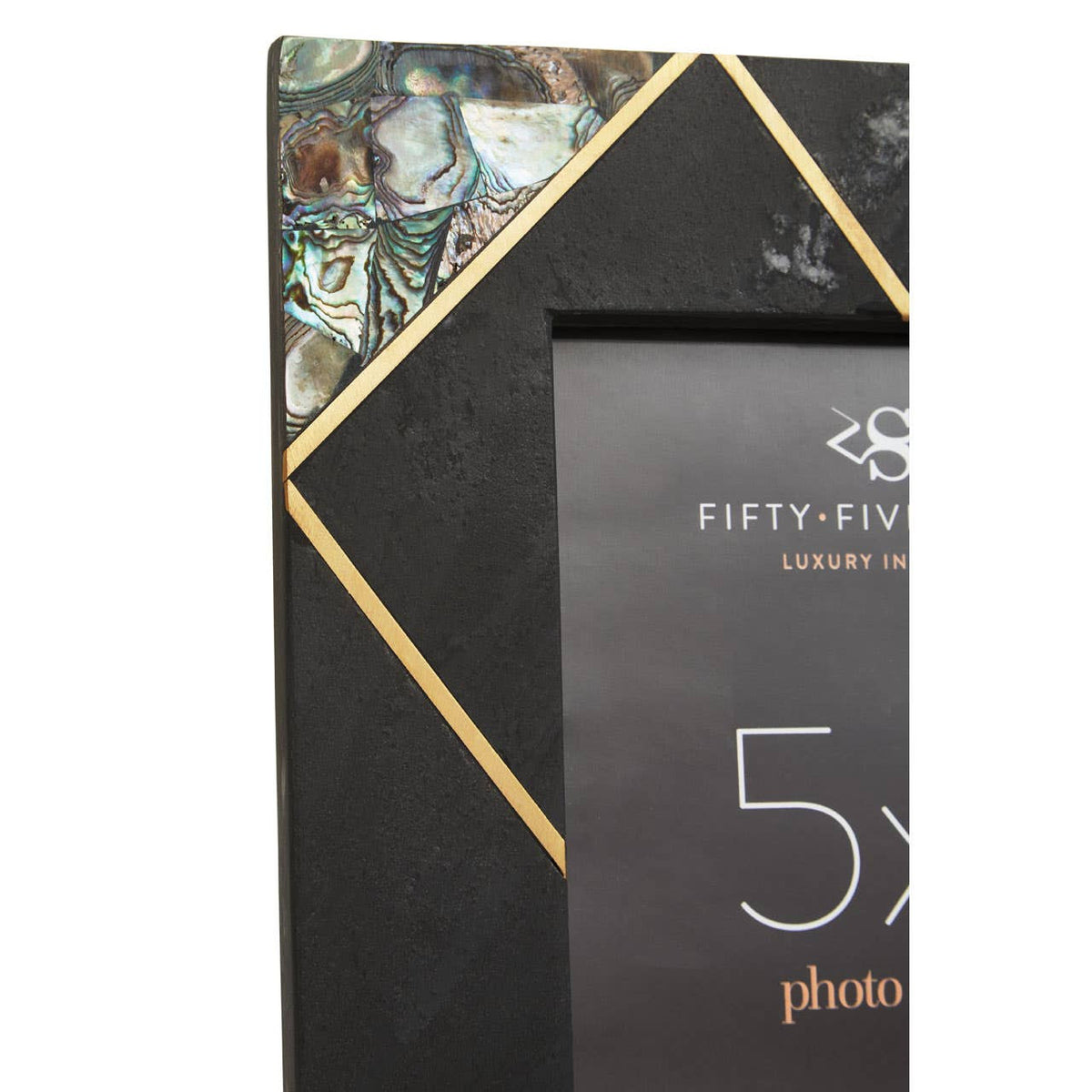 Oriana 5In X 7In Mother of Pearl and Gold Inlay Large Photo Frame