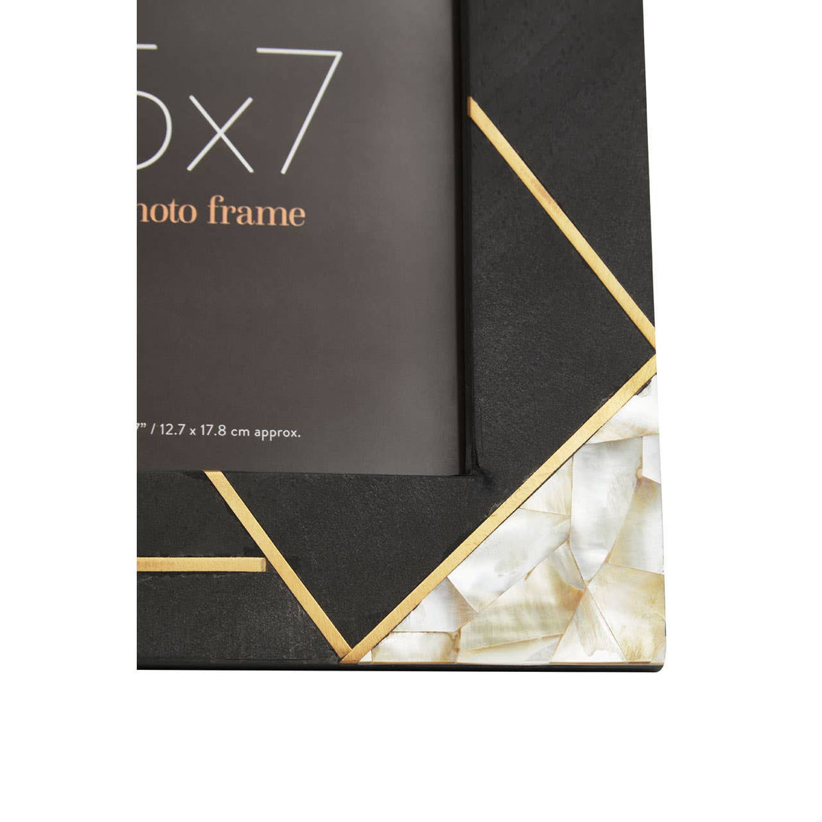 Oriana 5In X 7In Mother of Pearl and Gold Inlay Large Photo Frame