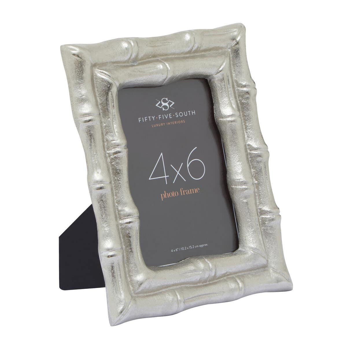 Hiba Silver Finish Bamboo Effect 4In X 6In Photo Frame