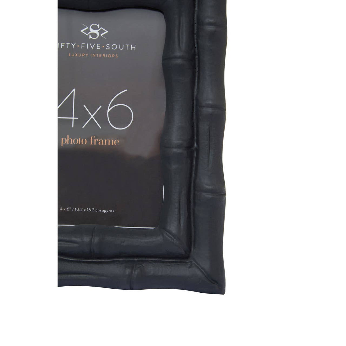 Hiba 4 x 6 Black Finish Bamboo Effect Photo Frame