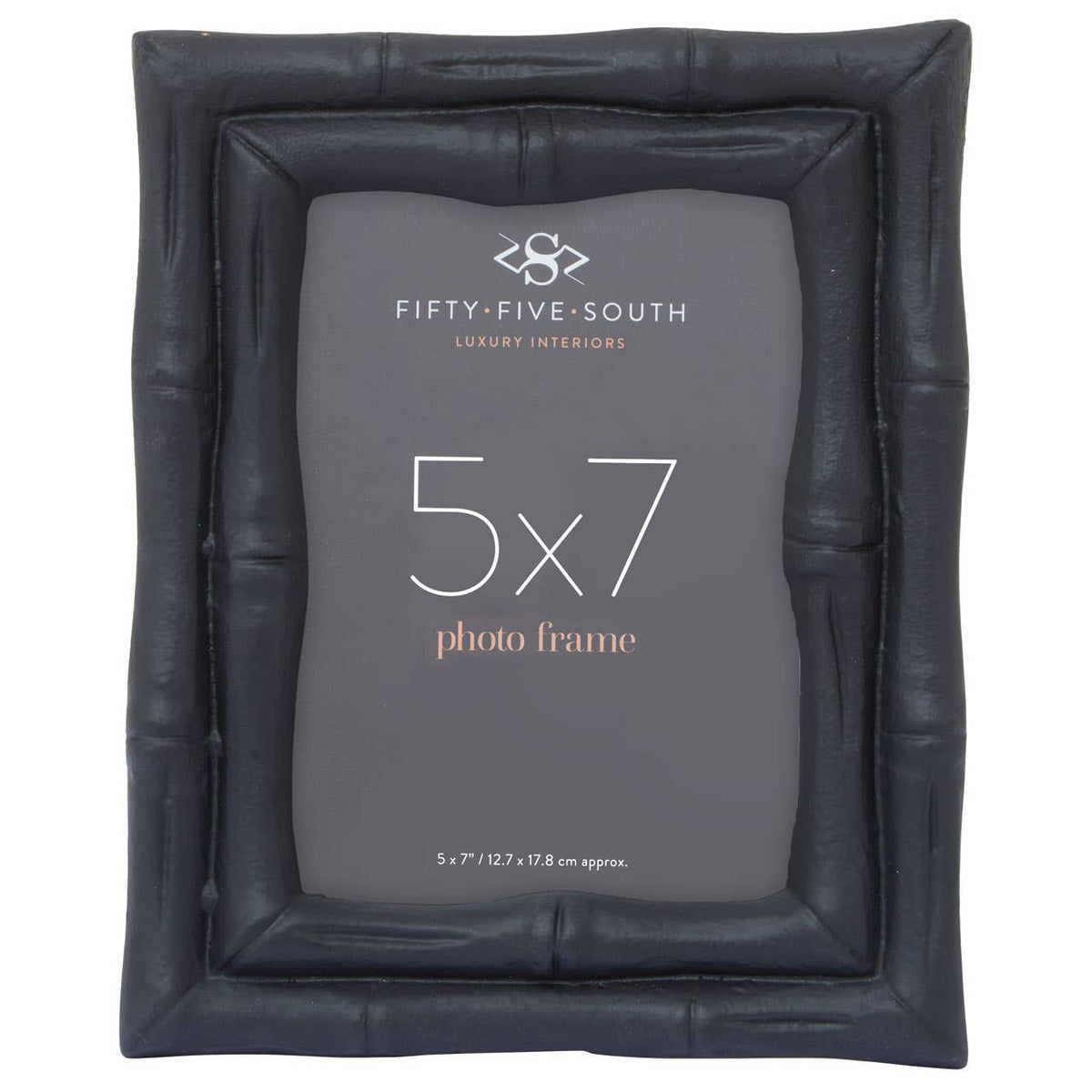 Hiba 5 x 7 Black Finish Bamboo Effect Photo Frame