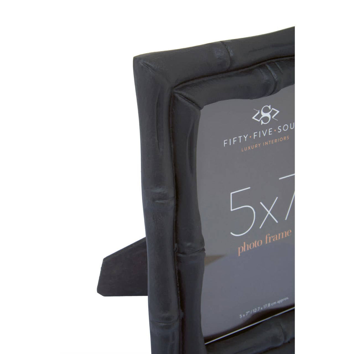 Hiba 5 x 7 Black Finish Bamboo Effect Photo Frame