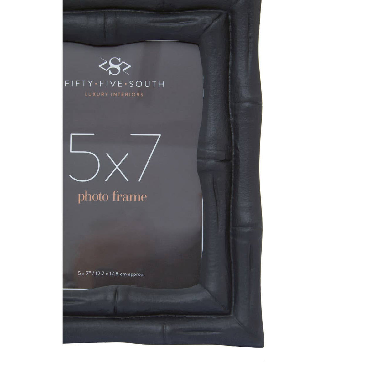 Hiba 5 x 7 Black Finish Bamboo Effect Photo Frame