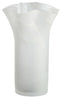 Galene Fluted White Glass Vase