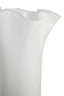 Galene Fluted White Glass Vase