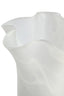 Galene Fluted White Glass Vase