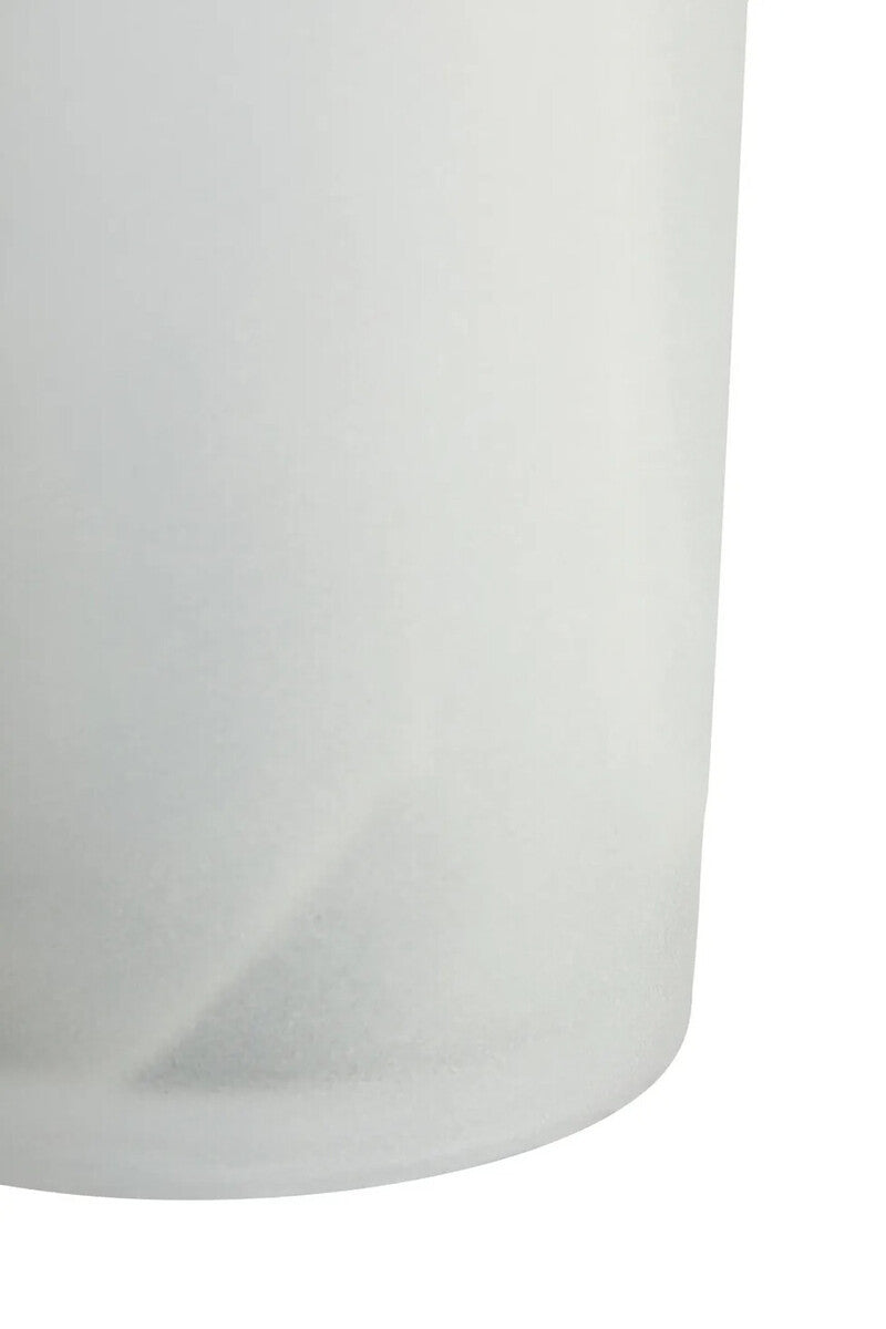 Galene Fluted White Glass Vase
