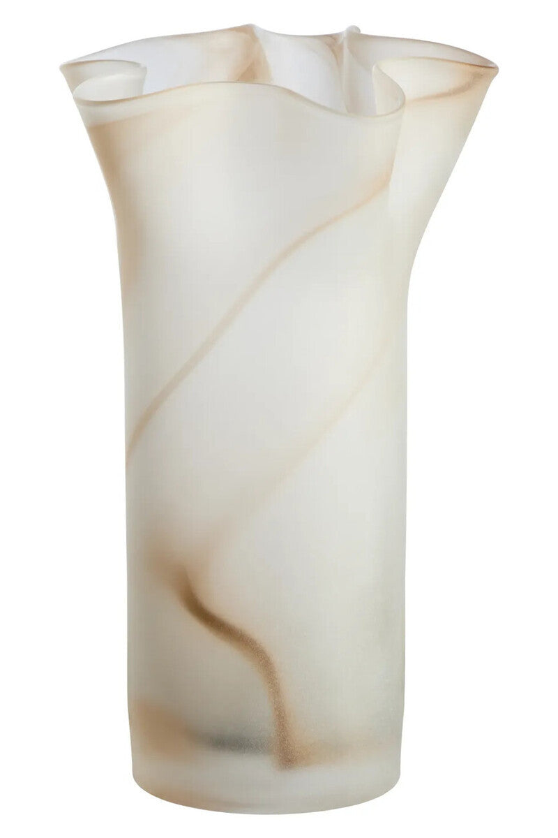 Galene Fluted Natural Glass Vase