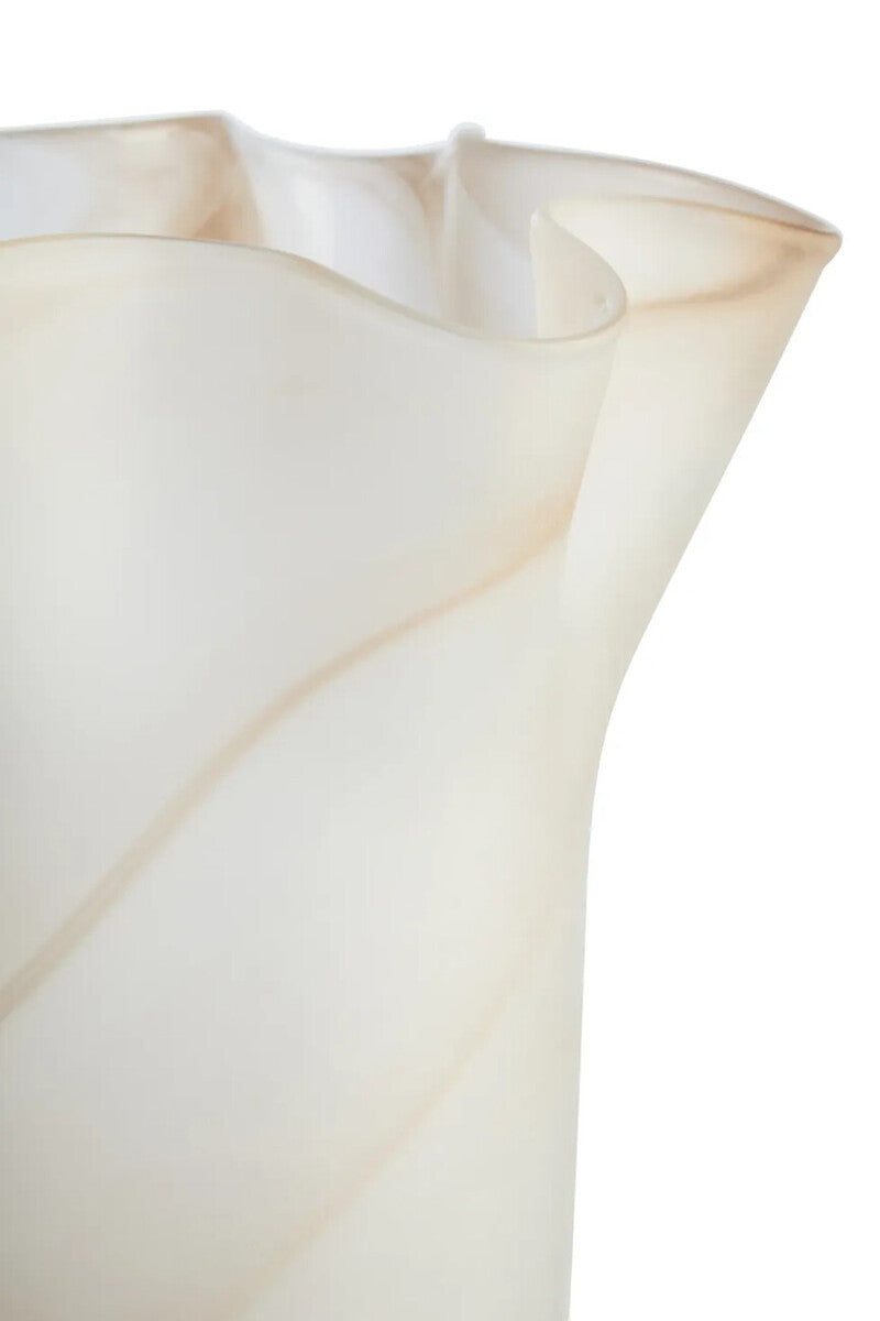 Galene Fluted Natural Glass Vase