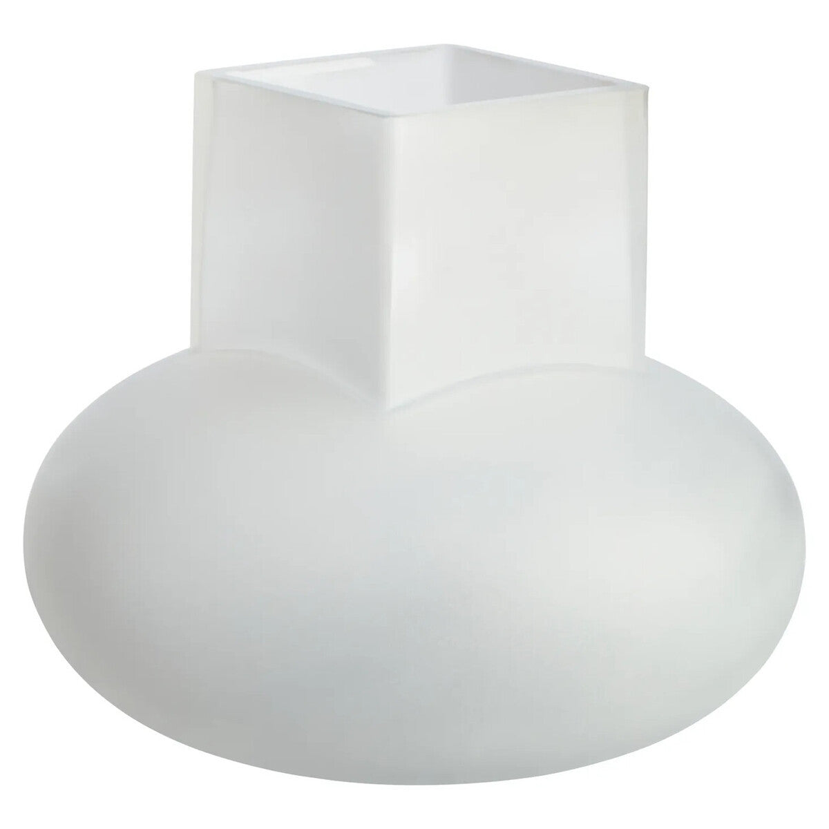 Gabi Small Opaque White Glass Vase