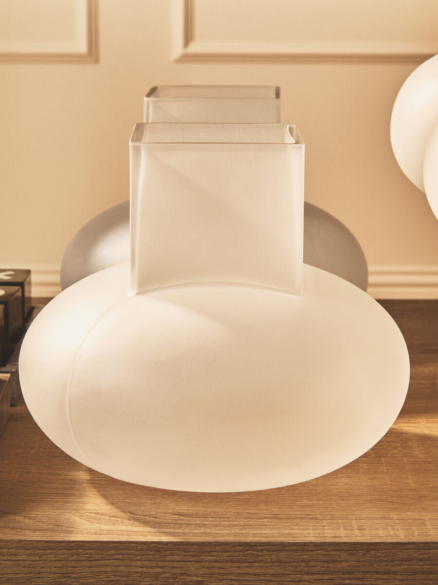 Gabi Small Opaque White Glass Vase