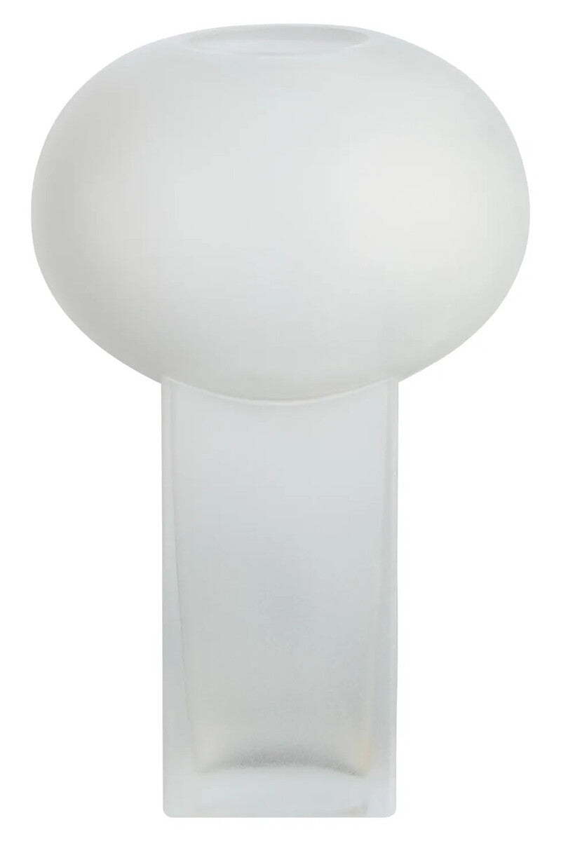 Gabi Large Opaque White Glass Vase