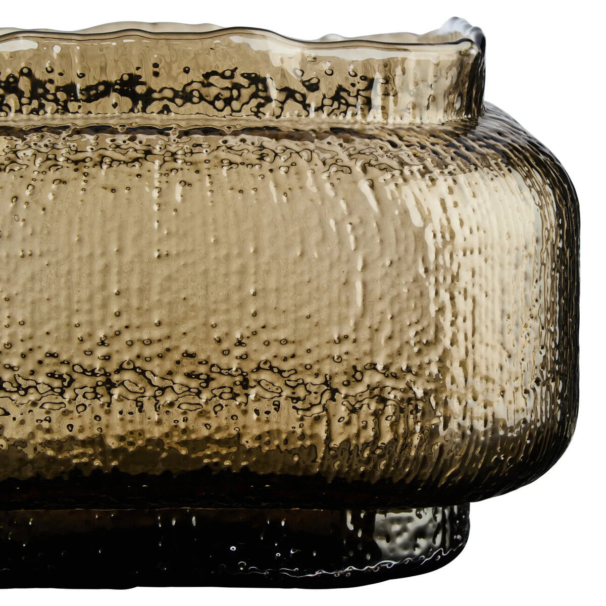 Galea Small Textured Brown Glass Vase
