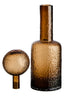 Galea Small Textured Brown Glass Bottle